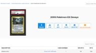 A Rayquaza Gold Star holo on PSA's price listings (Image via PSA)